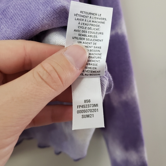 Free press lettuce hem tie dye long sleeve top M - Picture 5 of 5